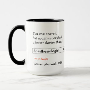 Benutzerdefiniertes Geschenk für Anästhesiologen Tasse