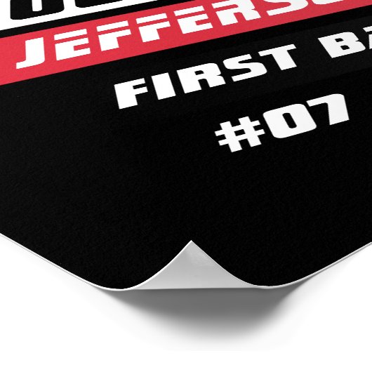 Benutzerdefiniertes Geschenk für Baseball-Spieler Poster (Ecke)