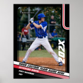 Benutzerdefiniertes Geschenk für Baseball-Spieler Poster (Vorne)