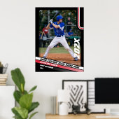 Benutzerdefiniertes Geschenk für Baseball-Spieler Poster (Heimbüro)