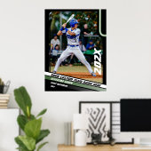 Benutzerdefiniertes Geschenk für Baseball-Spieler  Poster (Heimbüro)