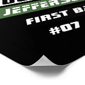 Benutzerdefiniertes Geschenk für Baseball-Spieler  Poster (Ecke)