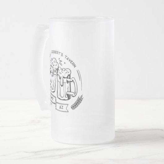 Benutzerdefiniertes Geschenk für Bier Lover Person Mattglas Bierglas (Vorderseite Links)