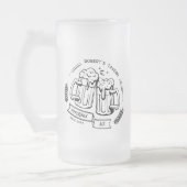 Benutzerdefiniertes Geschenk für Bier Lover Person Mattglas Bierglas (Links)