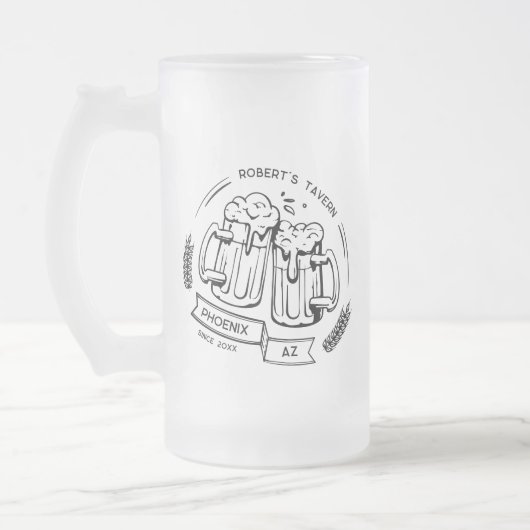 Benutzerdefiniertes Geschenk für Bier Lover Person Mattglas Bierglas (Links)