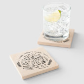 Benutzerdefiniertes Geschenk für Bier Lover Person Steinuntersetzer (Seitenansicht)