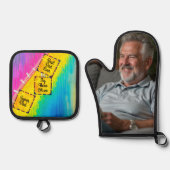 Benutzerdefiniertes Geschenk für den Vatertag Ofenhandschuh & Topflappen-Set (Vorderseite)