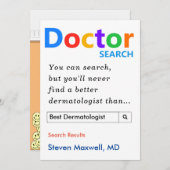 Benutzerdefiniertes Geschenk für Dermatologen Feiertagskarte (Vorne/Hinten)