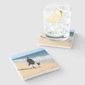 Benutzerdefiniertes Geschenk für Foto Stone Unters Steinuntersetzer (Seitenansicht)