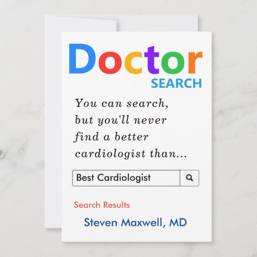 Benutzerdefiniertes Geschenk für Kardiologen Feiertagskarte (Vorderseite)