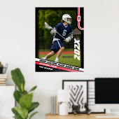 Benutzerdefiniertes Geschenk für Lacrosse Player i Poster (Heimbüro)