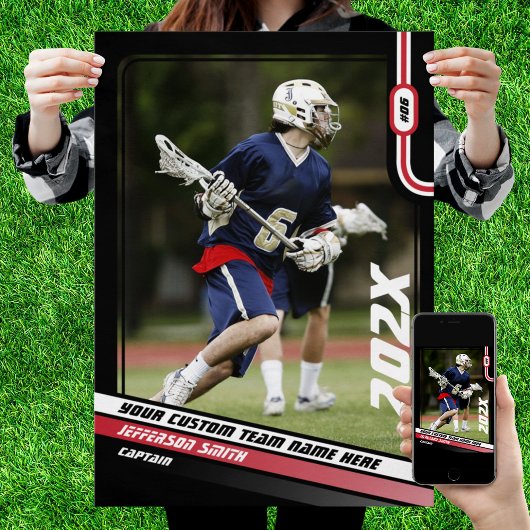 Benutzerdefiniertes Geschenk für Lacrosse Player i Poster
