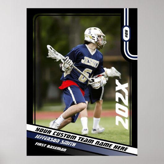Benutzerdefiniertes Geschenk für Lacrosse Player i Poster (Vorne)