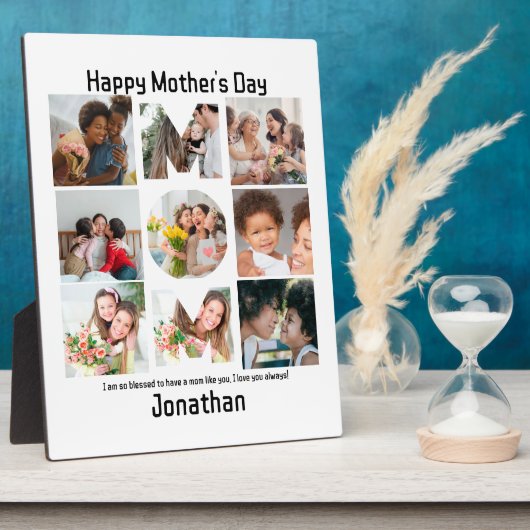 Benutzerdefiniertes Geschenk für Mama Mütter Tag 9 Fotoplatte (Seite)
