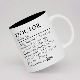 Benutzerdefiniertes Geschenk für Mediziner - Defin Zweifarbige Tasse