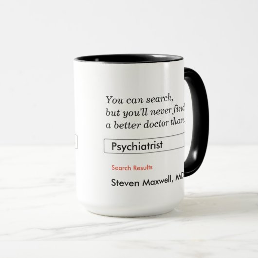 Benutzerdefiniertes Geschenk für Psychiater Tasse (VorderseiteRechts)