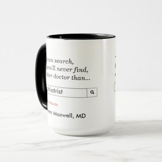 Benutzerdefiniertes Geschenk für Psychiater Tasse (Vorderseite Links)