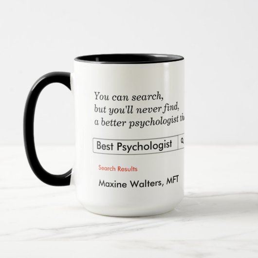 Benutzerdefiniertes Geschenk für Psychologen Tasse (Links)