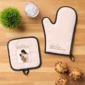 Benutzerdefiniertes Geschenk mit Herz- und Sonderb Ofenhandschuh & Topflappen-Set (Oben Unten)