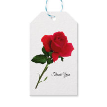 Benutzerdefiniertes Geschenk-Tag 'Rote Rose'