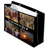 Benutzerdefiniertes Geschenkwrap mit 8-Foto-Keepak Große Geschenktüte (Vorderseite Schrägansicht)