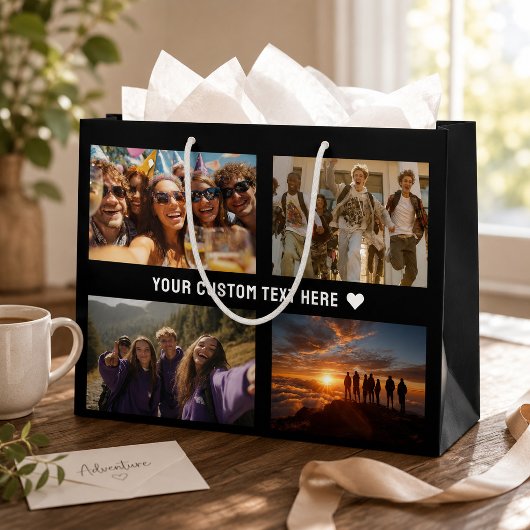 Benutzerdefiniertes Geschenkwrap mit 8-Foto-Keepak Große Geschenktüte
