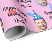 Benutzerdefiniertes Gesicht 20. 30. 40. 50. 60. Ge Geschenkpapier (Rolleneckpunkt)