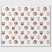 Benutzerdefiniertes Gesicht, benutzerdefiniertes F Geschenkpapier (Flach)