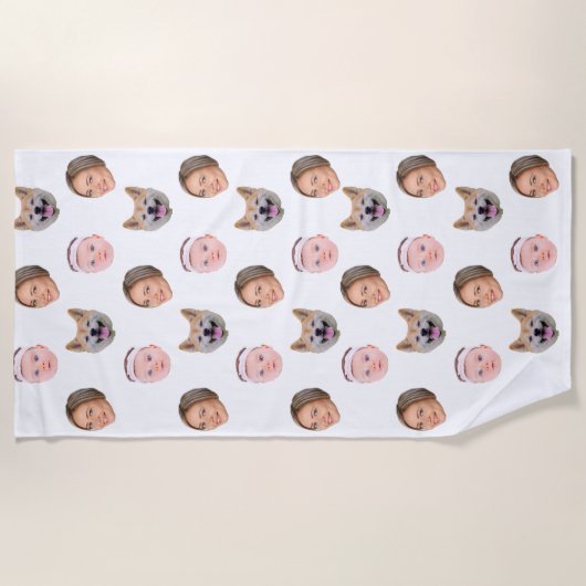 Benutzerdefiniertes Gesicht, benutzerdefiniertes F Strandtuch (Vorderseite)