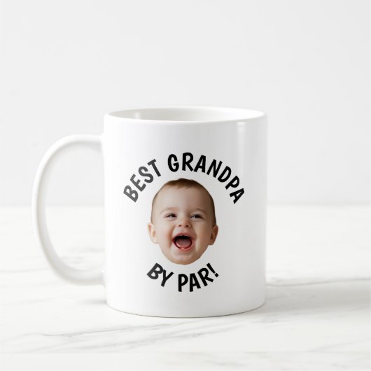 Benutzerdefiniertes Gesicht Bester Opa von Par  Kaffeetasse (Links)