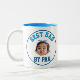 Benutzerdefiniertes Gesicht Bester Papa von Par Ne Zweifarbige Tasse