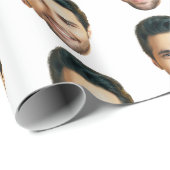 Benutzerdefiniertes Gesicht | Lustige benutzerdefi Geschenkpapier (Rolleneckpunkt)