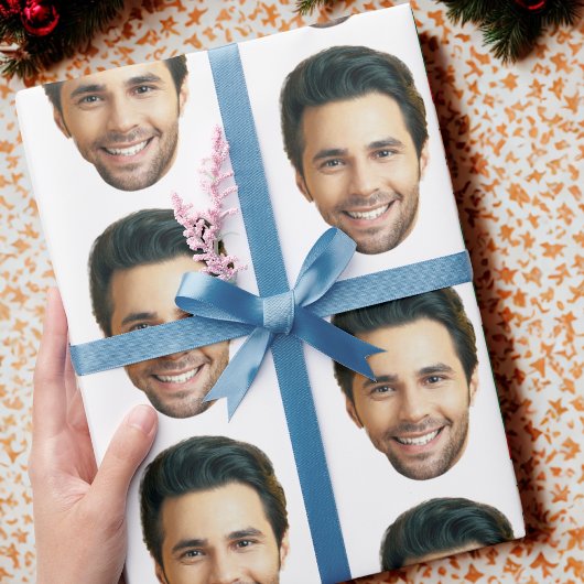 Benutzerdefiniertes Gesicht | Lustige benutzerdefi Geschenkpapier