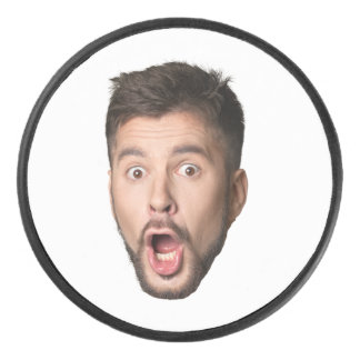 Benutzerdefiniertes Gesicht Lustiger Bier Junggese Eishockey Puck