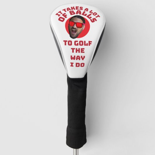 Benutzerdefiniertes Gesicht Lustiger Golf-Spruch E Golf Headcover (Vorderseite)