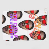 Benutzerdefiniertes Gesicht Lustiger Golf-Spruch E Golfhandtuch (Horizontal)