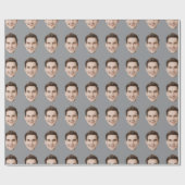 Benutzerdefiniertes Gesicht Personalisierte Geburt Geschenkpapier (Flach)