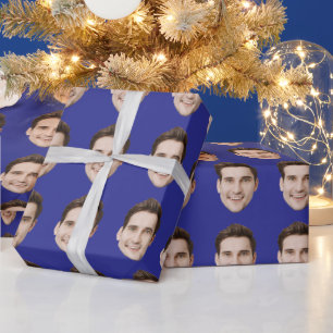 Benutzerdefiniertes Gesicht Personalisierte Geburt Geschenkpapier