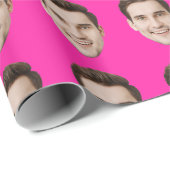 Benutzerdefiniertes Gesicht Personalisierte Geburt Geschenkpapier (Rolleneckpunkt)