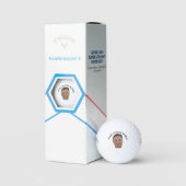 Benutzerdefiniertes Gesicht & Text – Lustiges Gesc Golfball (Verpackung)