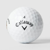 Benutzerdefiniertes Gesicht & Text – Lustiges Gesc Golfball (Logo)