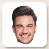 Benutzerdefiniertes Gesichtsfoto Getränkeuntersetzer (Vorderseite)