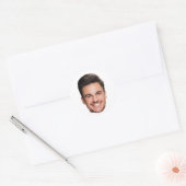 Benutzerdefiniertes Gesichtsfoto Runder Aufkleber (Umschlag)