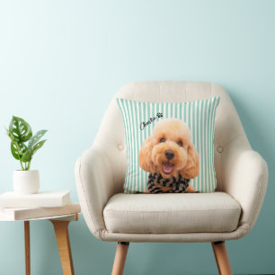 Benutzerdefiniertes gestreiftes Hunde-Mama-Kissen  Kissen