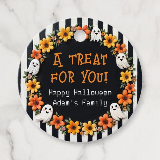 Benutzerdefiniertes Ghost-Halloween-Party - "Eine Geschenkanhänger (Vorderseite)