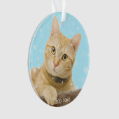Benutzerdefiniertes Ginger Tabby Katzenfoto Ornament (Vorderseite)