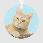 Benutzerdefiniertes Ginger Tabby Katzenfoto Ornament (Rückseite)