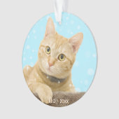 Benutzerdefiniertes Ginger Tabby Katzenfoto Ornament (Vorderseite)
