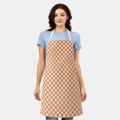 Benutzerdefiniertes Gingham-Muster in individuelle Schürze (Getragen)