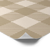 Benutzerdefiniertes Gingham-Namensschild Benutzerd Poster (Ecke)